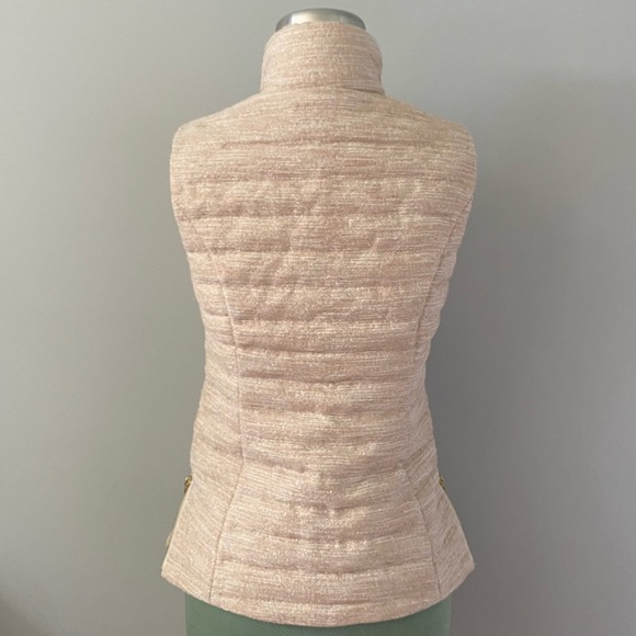 NWT Lilly Pulitzer Noella Vest in Latte (Tan & Cream) Resort Boucle, Size XXS - Picture 2 of 11